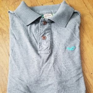 Hollister Men's short sleeve polo shirt large